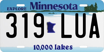 MN license plate 319LUA