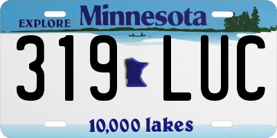 MN license plate 319LUC