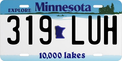 MN license plate 319LUH