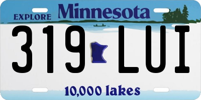 MN license plate 319LUI