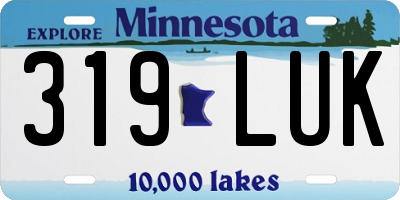 MN license plate 319LUK