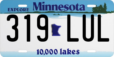 MN license plate 319LUL