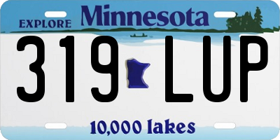 MN license plate 319LUP