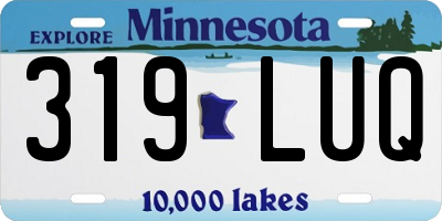 MN license plate 319LUQ