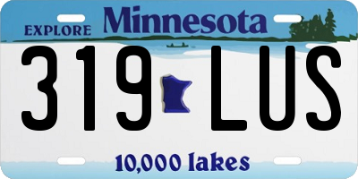 MN license plate 319LUS