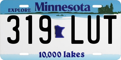 MN license plate 319LUT