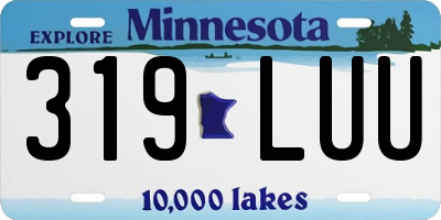 MN license plate 319LUU