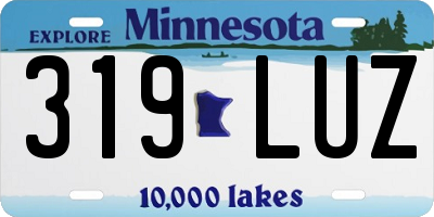 MN license plate 319LUZ