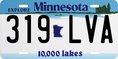 MN license plate 319LVA