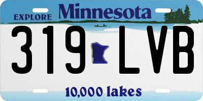 MN license plate 319LVB