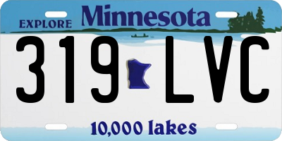 MN license plate 319LVC