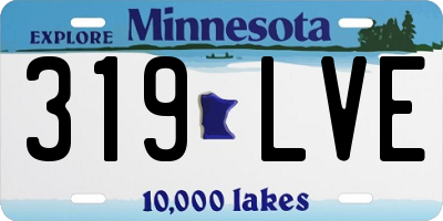 MN license plate 319LVE