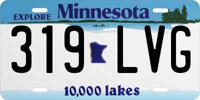 MN license plate 319LVG