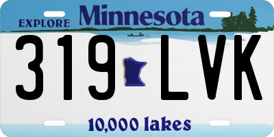MN license plate 319LVK