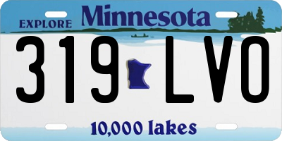 MN license plate 319LVO