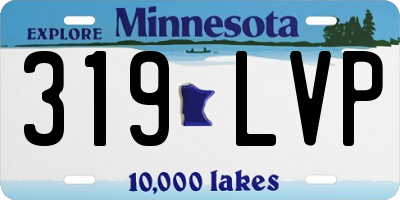 MN license plate 319LVP