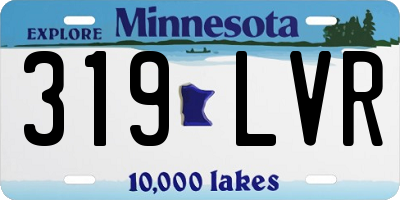 MN license plate 319LVR
