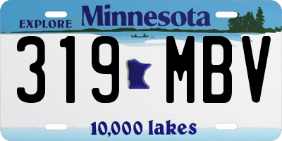 MN license plate 319MBV
