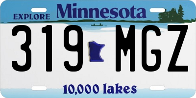 MN license plate 319MGZ