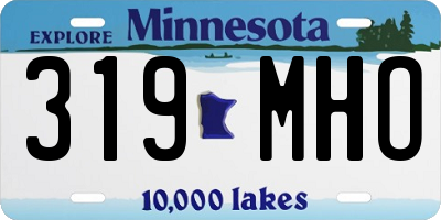 MN license plate 319MHO