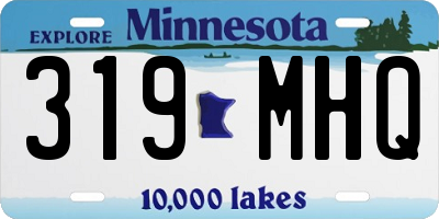 MN license plate 319MHQ