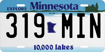MN license plate 319MIN