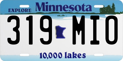 MN license plate 319MIO