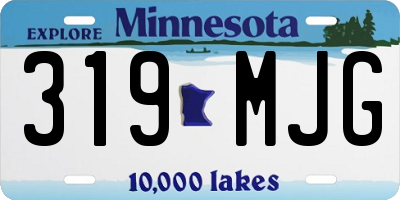 MN license plate 319MJG