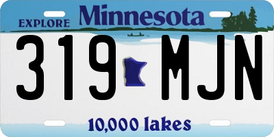 MN license plate 319MJN