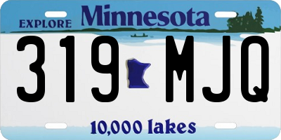 MN license plate 319MJQ