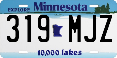 MN license plate 319MJZ