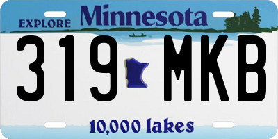 MN license plate 319MKB