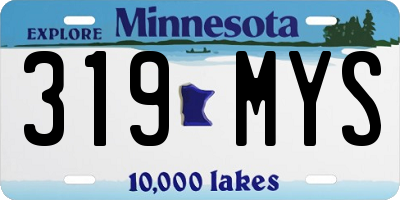 MN license plate 319MYS
