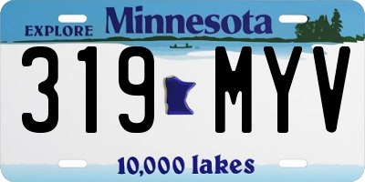 MN license plate 319MYV