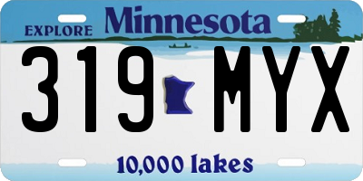 MN license plate 319MYX