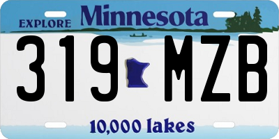MN license plate 319MZB