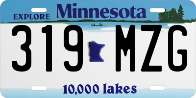 MN license plate 319MZG
