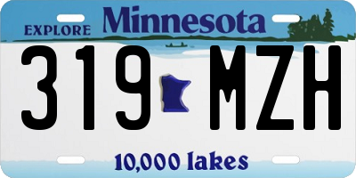 MN license plate 319MZH