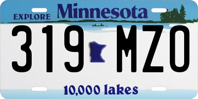MN license plate 319MZO