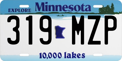 MN license plate 319MZP