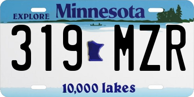 MN license plate 319MZR