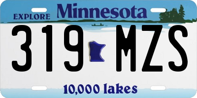 MN license plate 319MZS