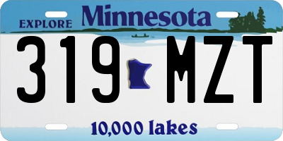 MN license plate 319MZT