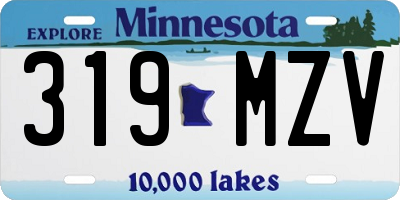 MN license plate 319MZV