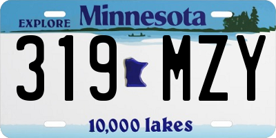 MN license plate 319MZY