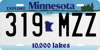 MN license plate 319MZZ