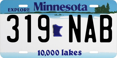MN license plate 319NAB