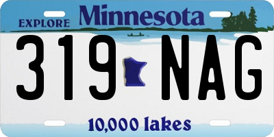 MN license plate 319NAG