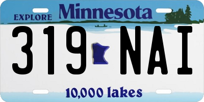 MN license plate 319NAI