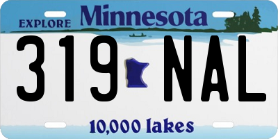 MN license plate 319NAL